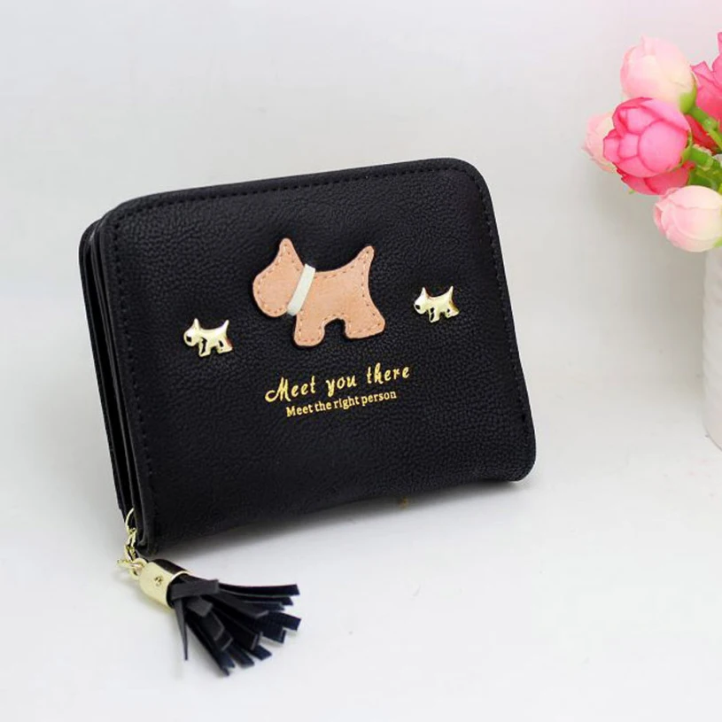 Новинка Брендовые женские короткие сумочки кошельки мелкодисперсный кожаный