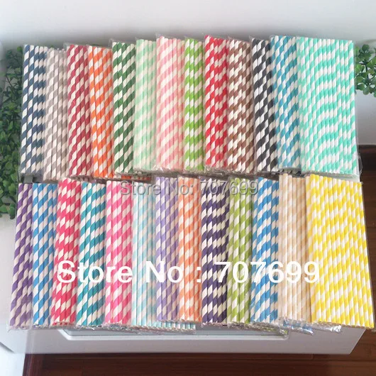 

Free DHL Shipping $100 Above FDA and SGS approved Paper Straws Drinking Paper Straws gold/silve,Stripe Straws Mix 500pcs
