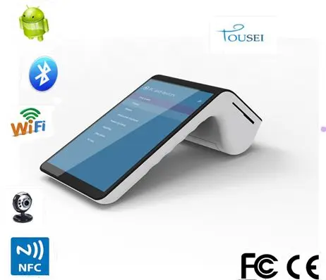 Мобильный android bluetooth 3g nfc wifi pos терминал оплаты PT7003 с принтером/сканером штрих