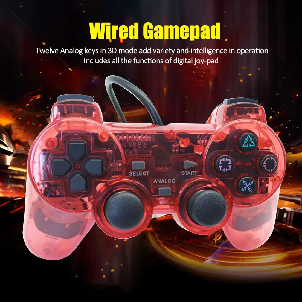Проводной геймпад для sony PS2 контроллер для Mando PS2/PS2 джойстик для plasystation 2 полное колебание Shock Joypad проводной контроллер