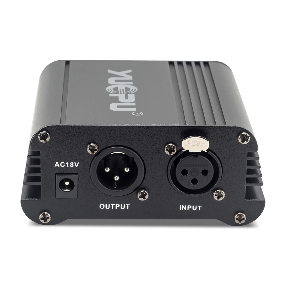 YUEPU HX-48s 48V Phantom источник питания для конденсаторного микрофона XRL разъем компьютера Mic Studio