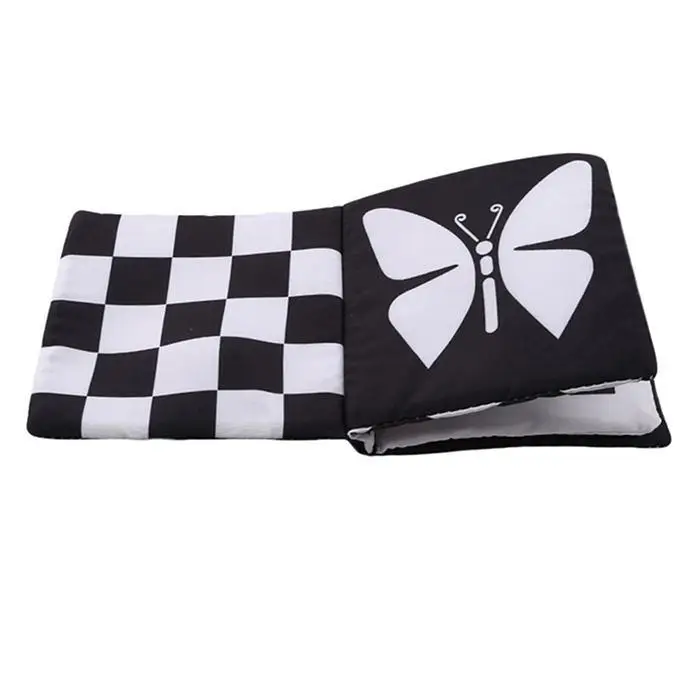 Черно белые детские мягкие тканевые Книги для малышей первые красочные