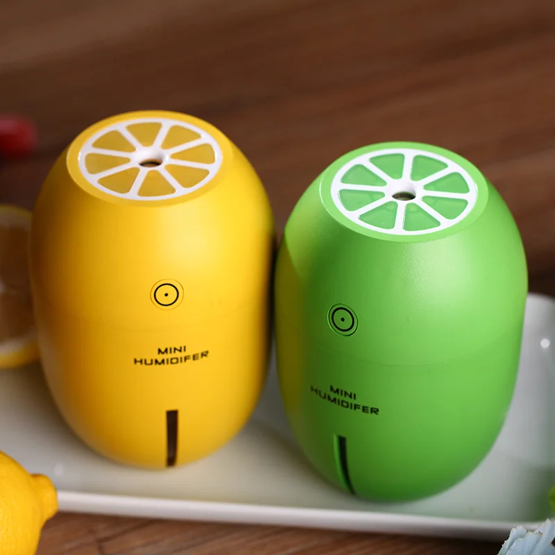 Креативный увлажнитель с лимоном, мини USB, настольный диффузор, увлажнитель воздуха, светодиодный светильник, тумана для дома, офиса, автомобиля, подарки, 4 цвета