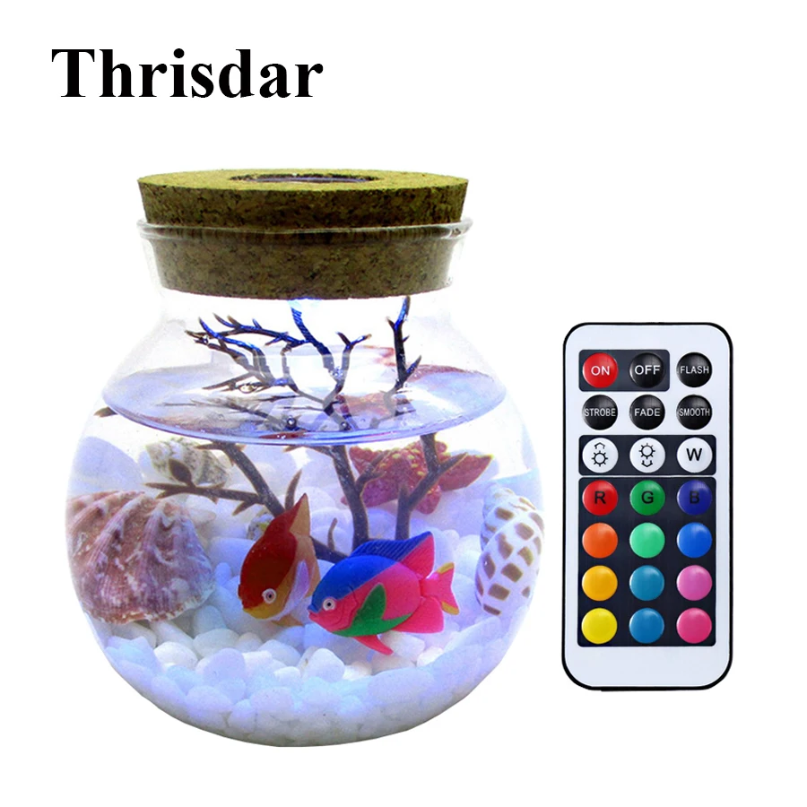 Thrisdar DIY Wish Bottle RGB светодиодный Ночной светильник с дистанционным управлением