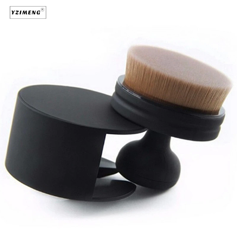 

Portable Professional Flat Round Makeup Brush Soft Women Cosmetic Powder Liquid Blush Brush Large Foundation Brush Make Up Tool