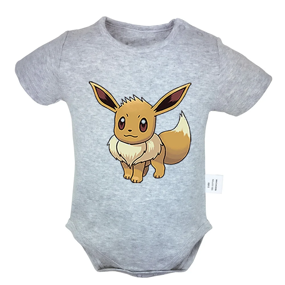 Комплект одежды для новорожденных мальчиков и девочек с рисунком Покемон зоруа