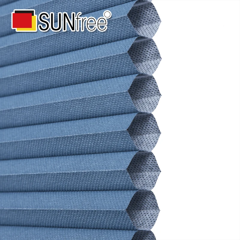 Ручные сотовые шторы SUNfree беспроводные для окон с эффектом нажима жалюзи