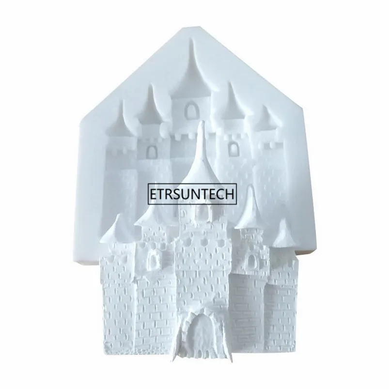 

Силиконовая форма для помадки замок церковь Свадьба Рождественский торт украшение Пищевая силиконовая форма DIY Инструменты для сахарного ...