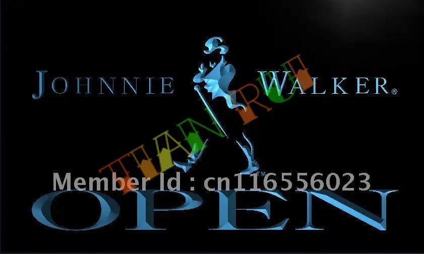 

LA042- Johnnie Walker OPEN Whiskey Bar LED Neon Light Sign