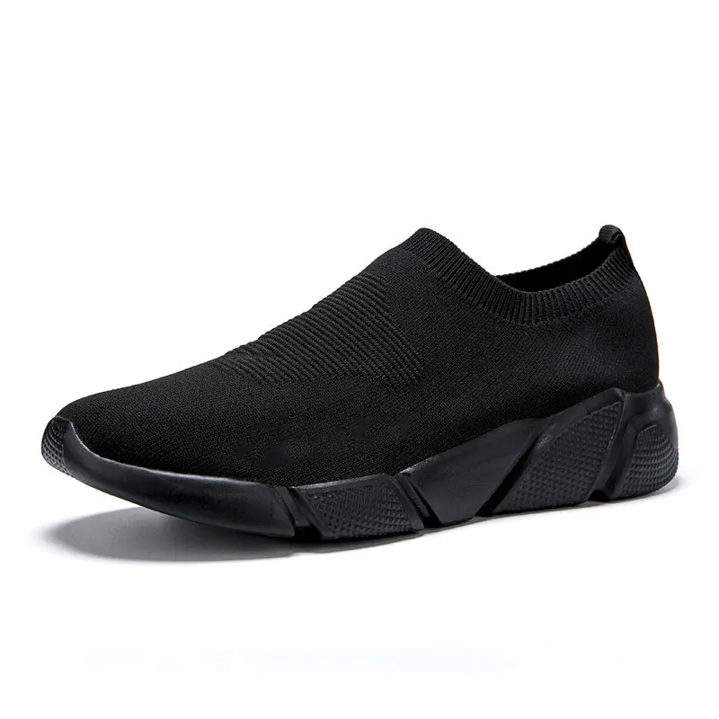 MWY Mens Shoes Casual Warm Stretch Socks Sneakers Zapatos De Hombre Non Slip Mens Trainers Outdoor Walking Shoes Plus Size - Цвет: ALL Black
