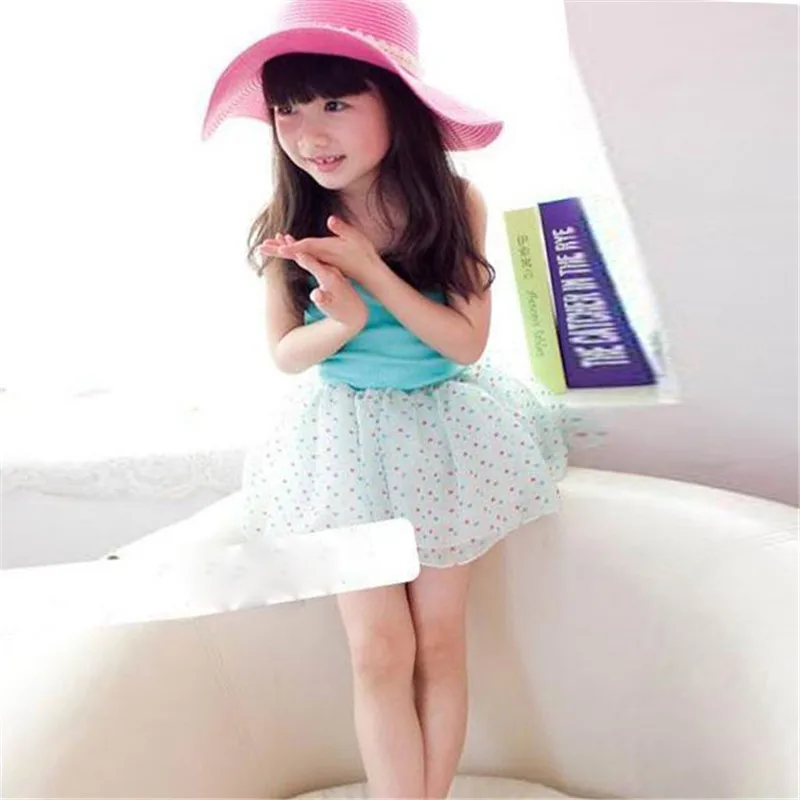 Candy Colors 0-3Y Girls Kids Baby Hollow Out Lace Sleeveless Tank Vest Tops Summer Princess party Dress Toddler Dresses | Детская одежда
