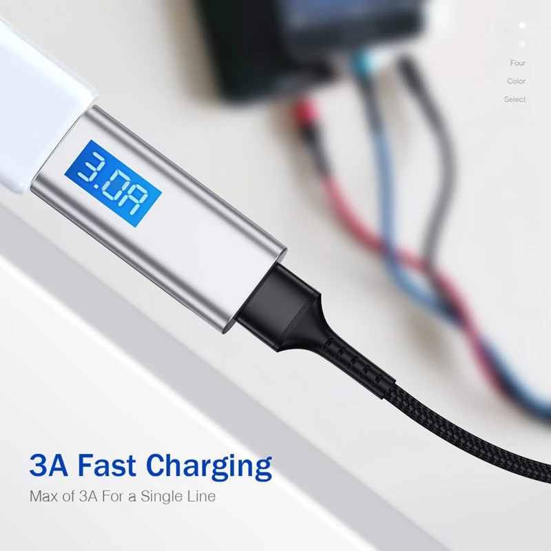 USB кабель для телефона быстрой зарядки и передачи данных Android Type C 3 в 1 Micro Apple Xiaomi
