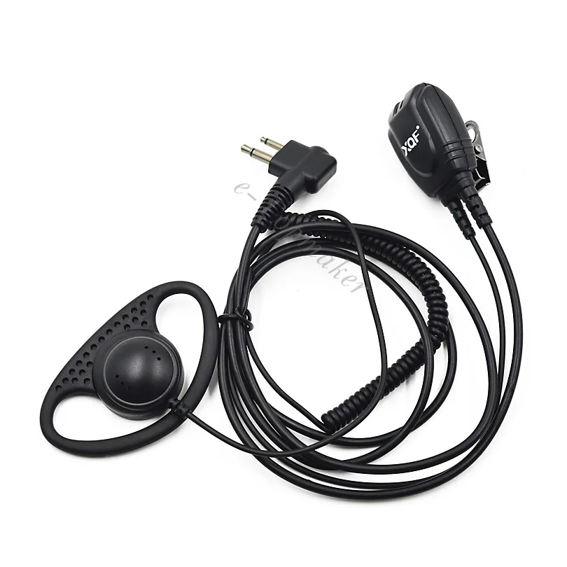 XQF 2 Pin охранника клип ухо наушник гарнитура микрофон PTT для Motorola Walkie Talkie GP300 GP3688 CP200 портативный радио DP1400