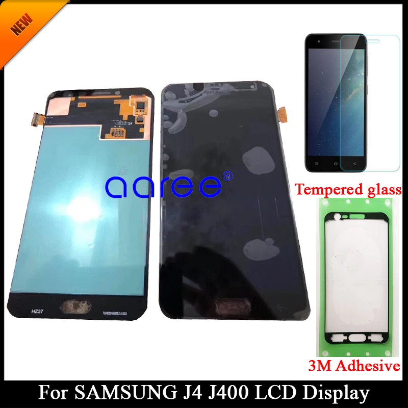 ЖК-дисплей AMOLED класса AAA для SAMSUNG J4 J400F, ЖК-дисплей для Samsung J400F, J4, ЖК-дисплей с сенсорным экраном и дигитайзером в сборе