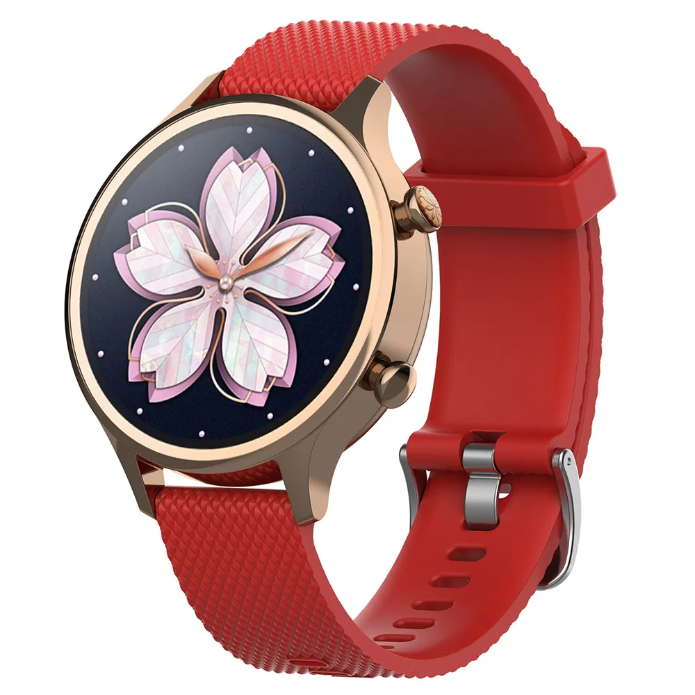 18 мм замена силиконовый ремешок для Ticwatch c2 Smartwatch розовое золото версия Для женщин браслеты ремни браслет, браслеты для часов