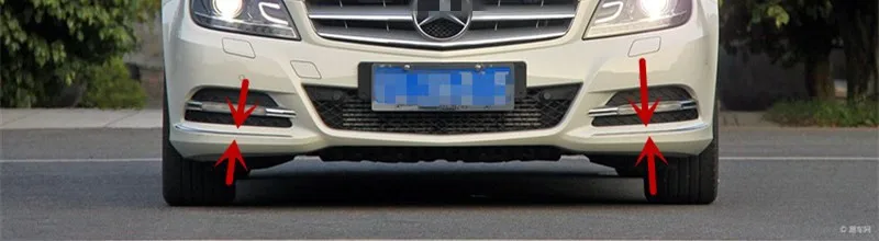 Передний бампер Блестящий орнамент W204 C180 C200 C260 C280 C300 2011-2013 mercedesbenzC уровень