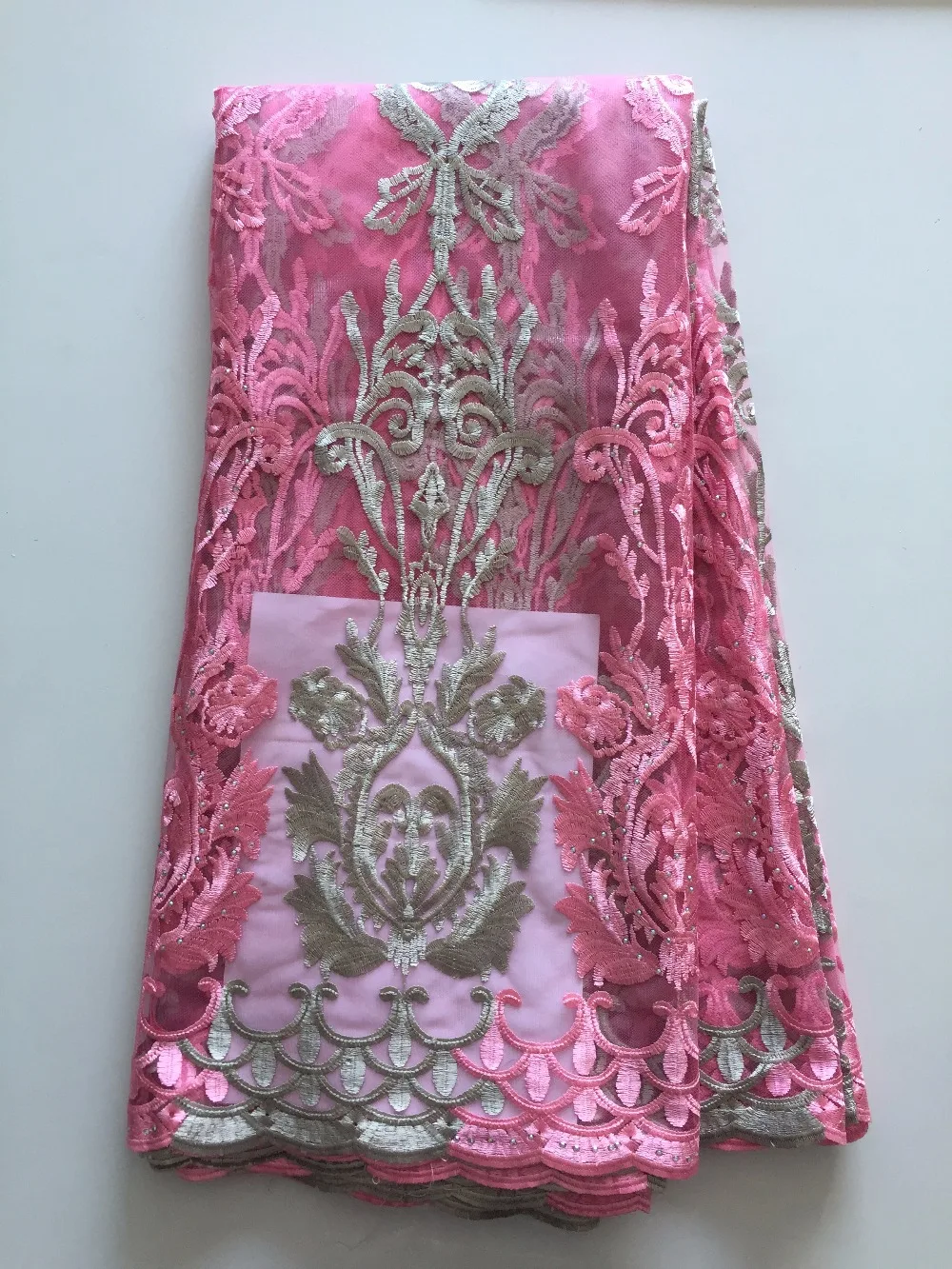 MAIGALAN French Mesh Tulle Lace Fabric African Embroidery High Quality Nigerian Net SML756-3 | Дом и сад