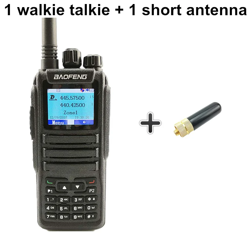 Add a short antenna Baofeng цифровой DM-1701 двухканальные рации Tier 2 Dual Time slot двухдиапазонный двухсторонний радиоприемник DMR Ham любительская радиостанция КВ трансивер - Цвет: Add a short antenna