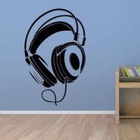 poomoo wall decals music dj headphones wall stickers boys room wall decor vinyl decals fashion design home decoration