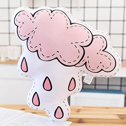 Cloud rain Разные Плюшевые Декоративные подушки животные Единорог фрукты клубники ледяное облако дождь Молоко Бутылка девушка шляпа мультфильм Пледы Подушки - Цвет: Cloud rain