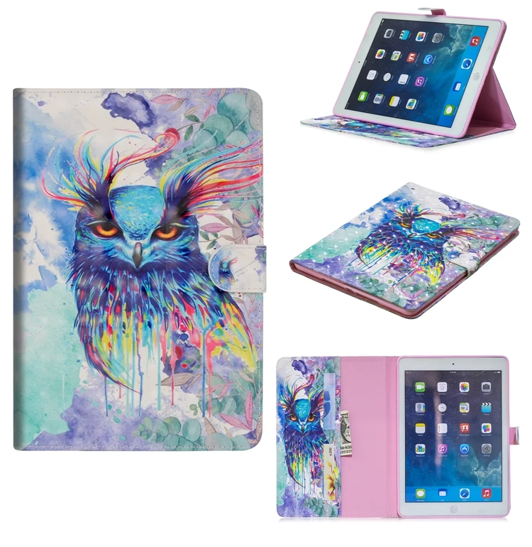 СПС Coque iPad Pro 9,7 чехол милый кот кожаный флип бумажник телефонные чехлы для iPad Pro 9,7 A1673 A1674 A1675 iPad 7 крышка Etui
