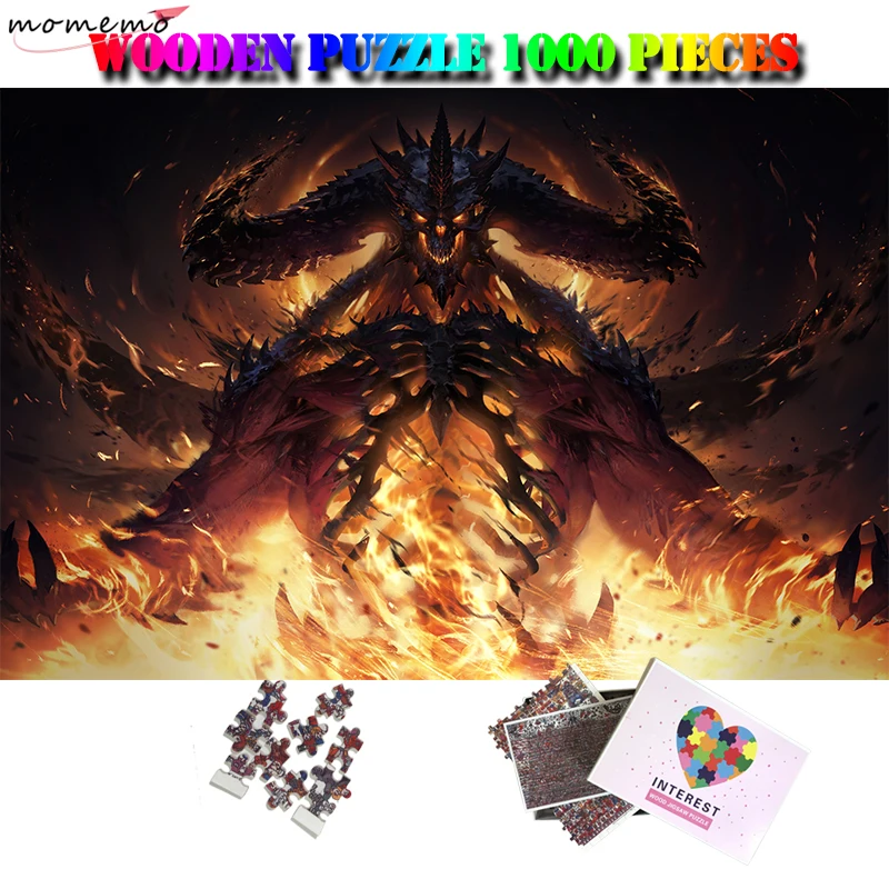 Пазл MOMEMO Fire Demon 1000 шт. деревянные головоломки пазл для взрослых и детей