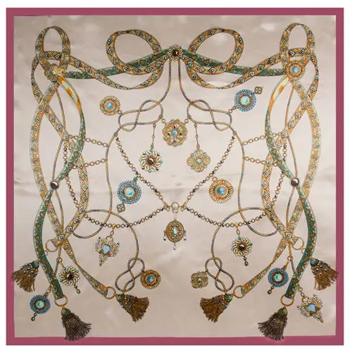 C516-4 Весна и осень дикий французский суд войны лошадь MS Шелковый шарф платок femme soie de marque de люкс пляжное полотенце шаль Бандана - Цвет: C516-4
