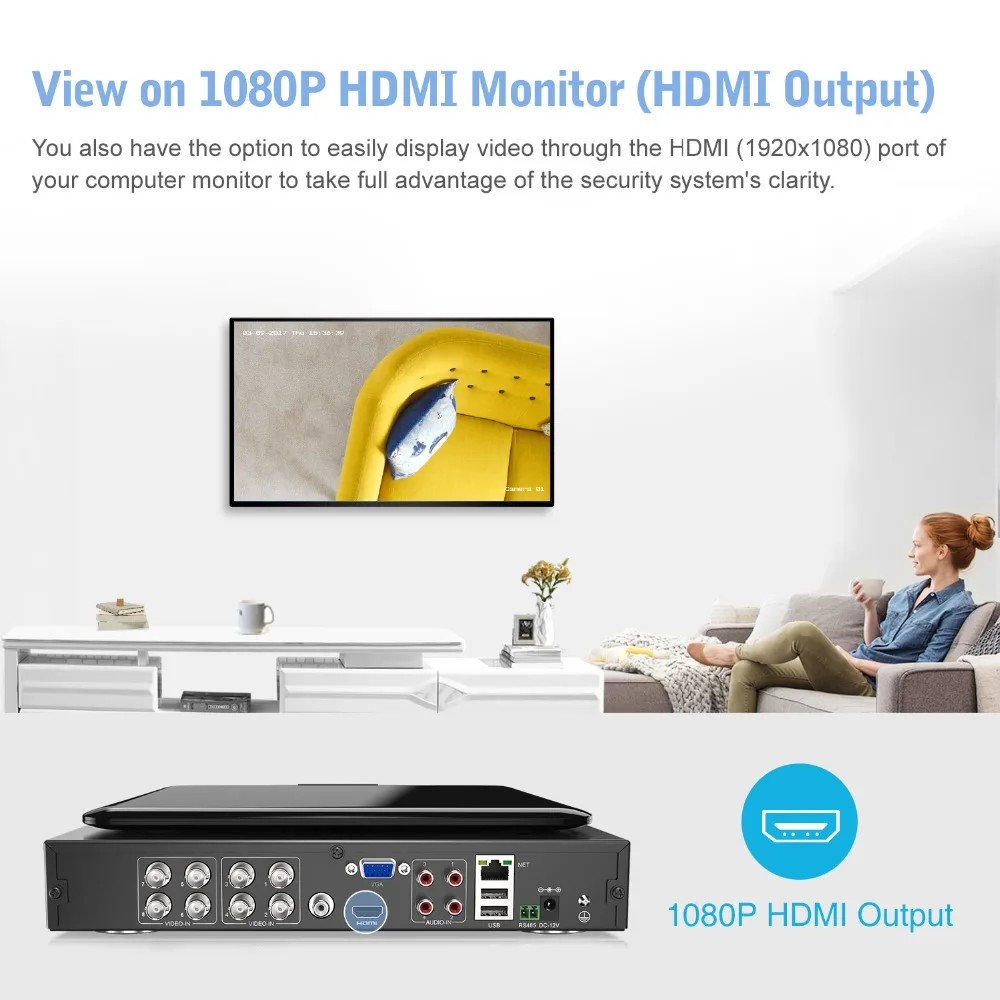 SANNCE 5в1 720P HD видео мониторинг комбинированная система 1080N 8CH DVR NVR HVR Сеть CCTV система безопасности с 1080N 10," lcd