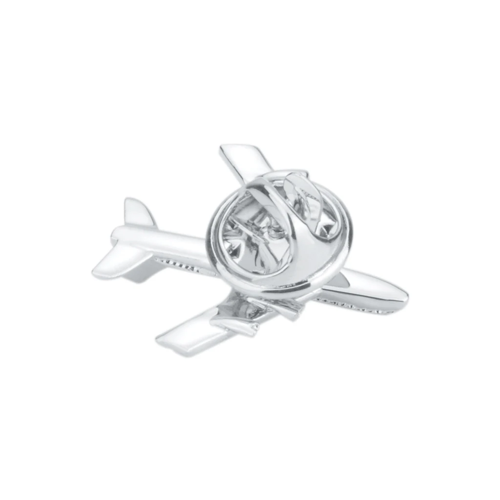 Мужская Мода Серебряный цвет самолет кнопка воротник клип Брошь булавка