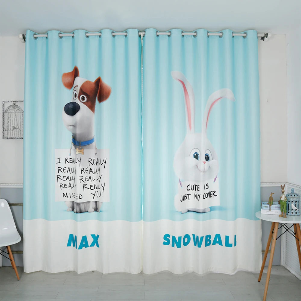 Сшитая на заказ 2x Штора для занавесок с люверсами детской комнаты окна тюля 200x260