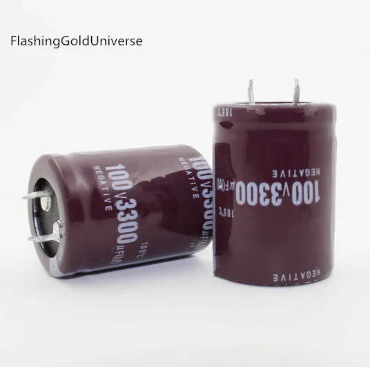 Оригинальный электролитический конденсатор 3300UF100V 100V3300UF 100V 3300 мкФ 30mm * 40mm лучшее