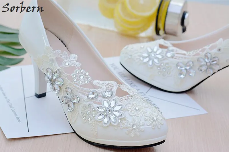 Женские свадебные туфли лодочки с круглым носком на высоком каблуке|round toe|bridesmaid