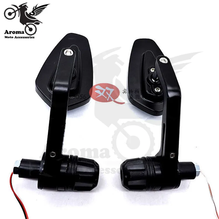 Универсальные боковые зеркала для скутера со светодиодной подсветильник кой
