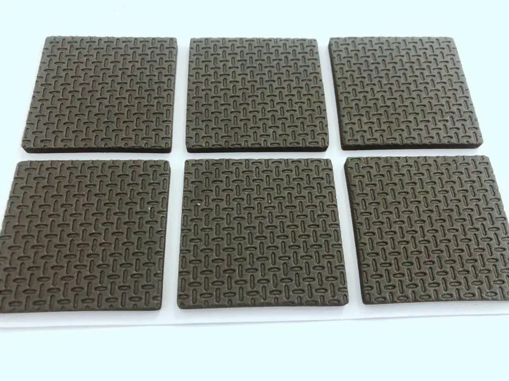square 6pcs 6 шт. 12 шт. Квадратный Круг самоклеящаяся фурнитура ножка ноги нескользящий Коврик войлочные прокладки Противоскользящий коврик мягкий закрытый защитный инструмент части - Цвет: square 6pcs