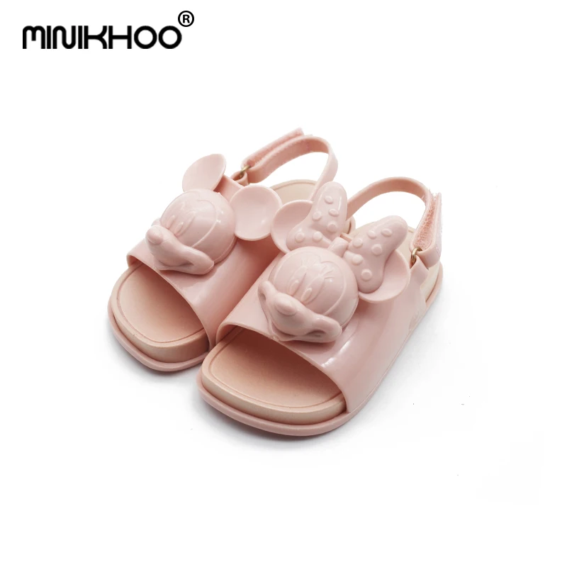 Melissa/сандалии для мальчиков и девочек с Микки Маусом прозрачная обувь детей