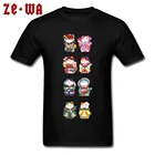 Кавайные футболки, мужская футболка, футболки с принтом счастливого кота, Молодежная Футболка в японском стиле, хлопковая черная одежда, подарок, топы с мультяшным рисунком Манеки Неко