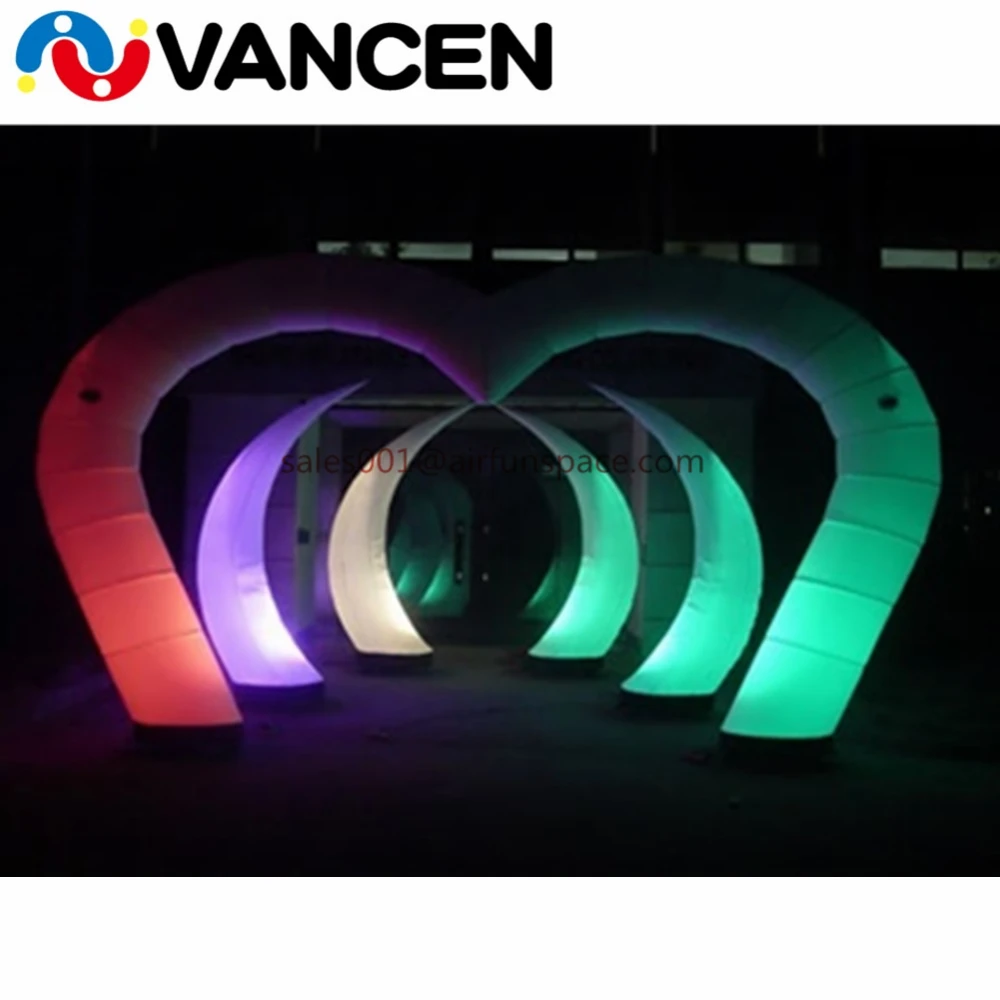 

VANCEN advertising led light inflatables sickle shape inflatable led light decoration for party events