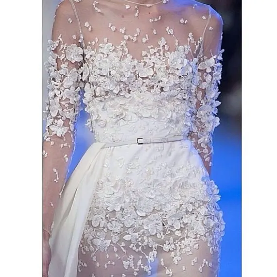 Кружевная ткань с бусинами невероятно тонкая кружевная 3D цветами в винтажном