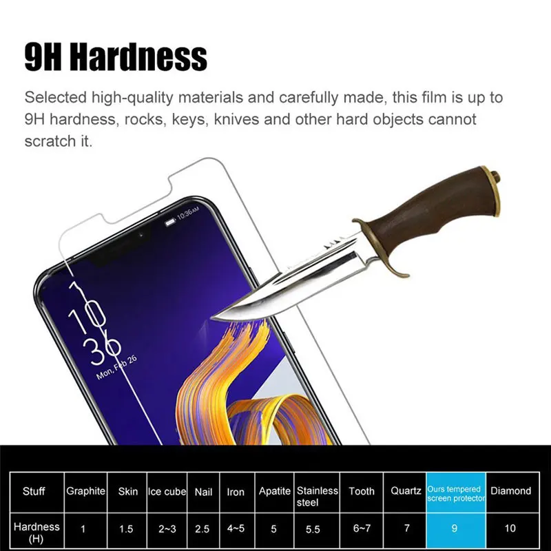 Fqyang с уровнем твердости 9 H 0 26 мм закаленное Стекло для ASUS ZC450 ZC451 ZC500TG ZC550KL ZB551 ZU680KL
