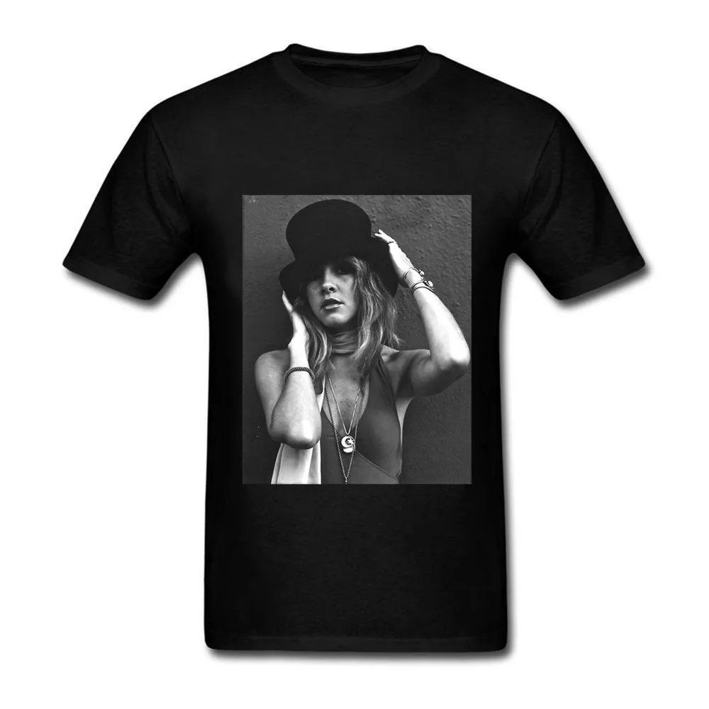 NLKING BRAND summer new cotton short-sleeved Stevie Nicks Top Hat men's T-shirt casual street trend personalized jacket | Мужская