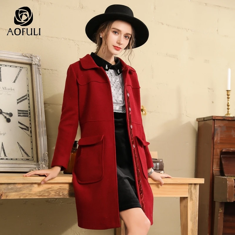 M/XL ~ 4XL однотонное женское флисовое Зимнее Пальто однобортное с длинным рукавом и