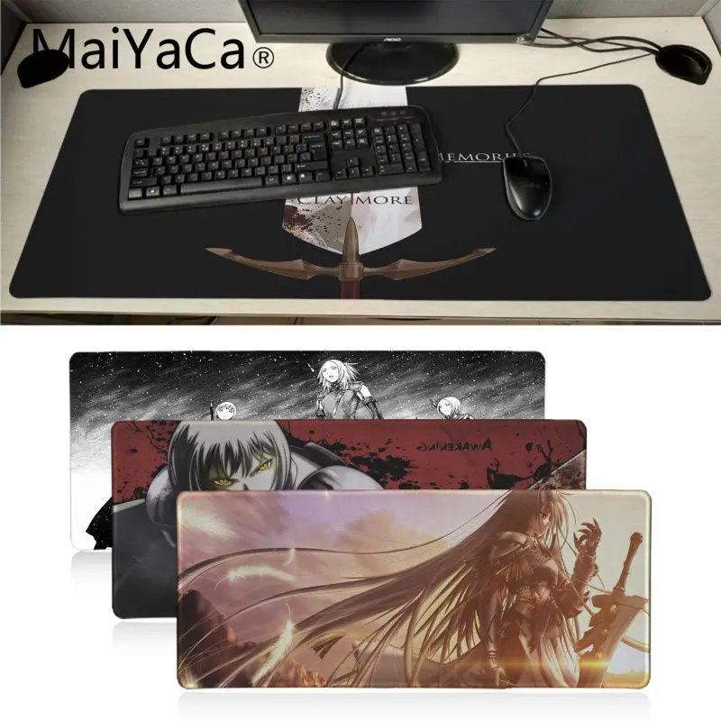 

MaiYaCa Claymore anime DIY Custom Mousepad L XL Super Grande Large Game Gamer Gaming Keyboard Mat Computer Tablet Mouse Pad