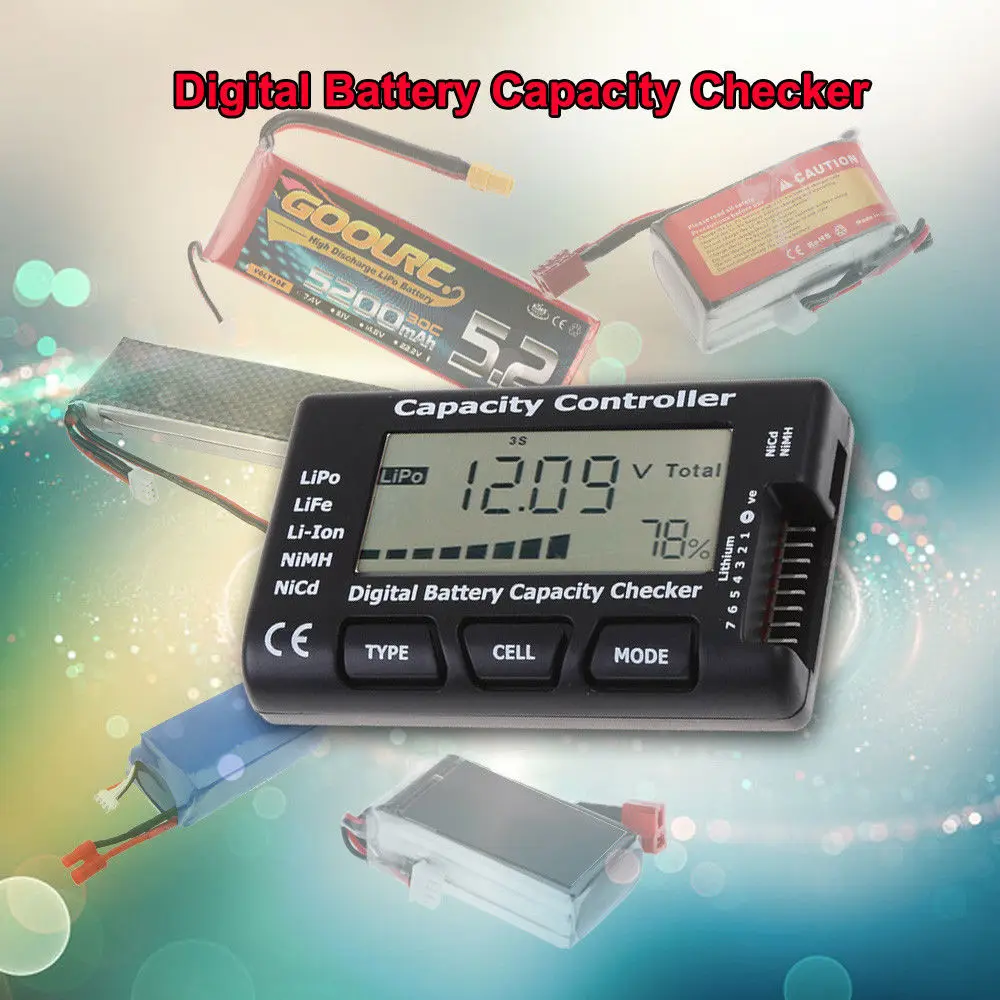 CellMeter 7 V2 с функцией баланса цифровой измеритель емкости аккумулятора CellMeter-7 для