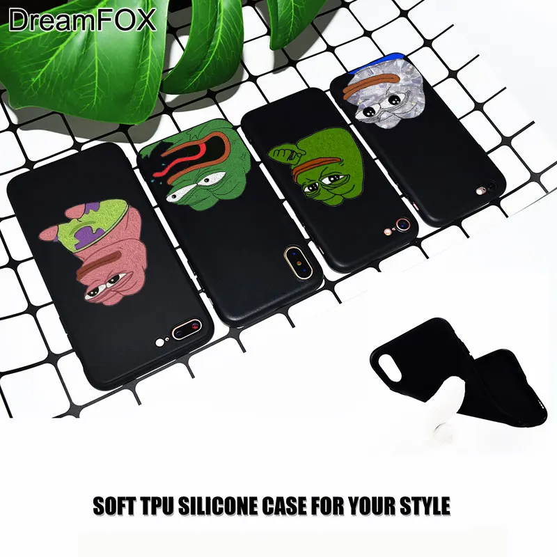 M276 Pepe Memes Sad Frog Черный Мягкий ТПУ силиконовый чехол для Apple iPhone 11 Pro XR XS Max X 8 7 6 6S Plus 5 5S