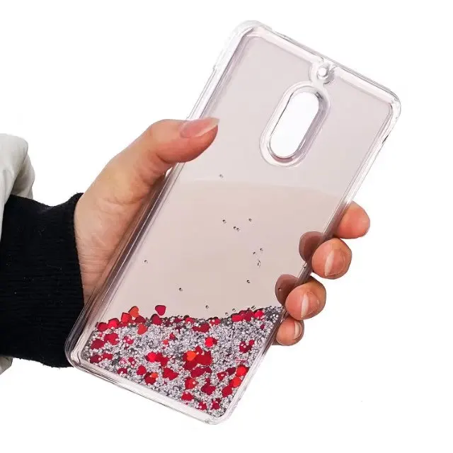 Luxury case For Nokia 6 8 3 Hard Liquid Quicksand Bling Glitter Transparent Protective back cover for nokia phone shell |