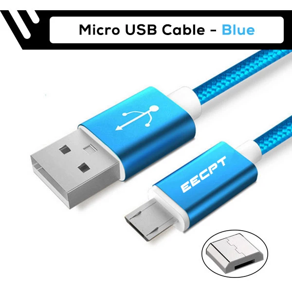 EECPT кабель Micro USB 2.4A кабель для быстрой зарядки и синхронизации данных шнур Microusb кабель для зарядки мобильного телефона для samsung Xiaomi Redmi Note 5 - Цвет: Blue