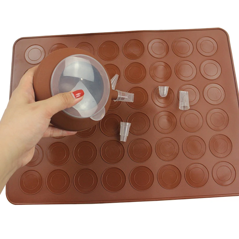 Силиконовый Набор для макарон большого размера с 5 насадками|Принадлежности