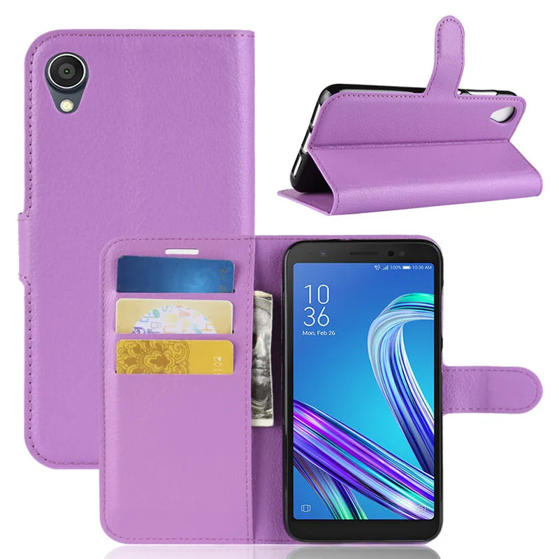 Asus ZenFone Live L1 G552KL Чехол бумажник чехол для телефона из искусственной кожи G 552KL 552 KL с