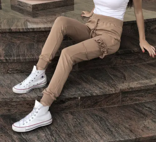 HIRIGIN Новые популярные женские с высокой талией повседневные эластичные длинные