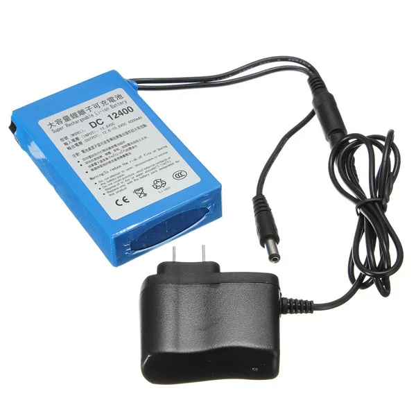 Супер перезаряжаемый портативный литий ионный аккумулятор для DC 12V 4000mAh EU/US